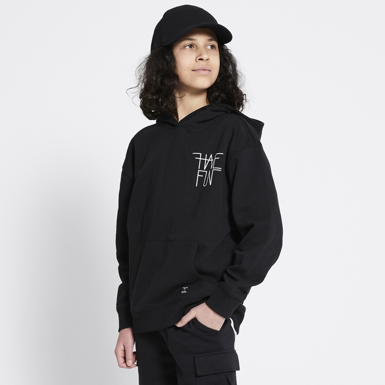 Printed hoodie "Logan" Black 3